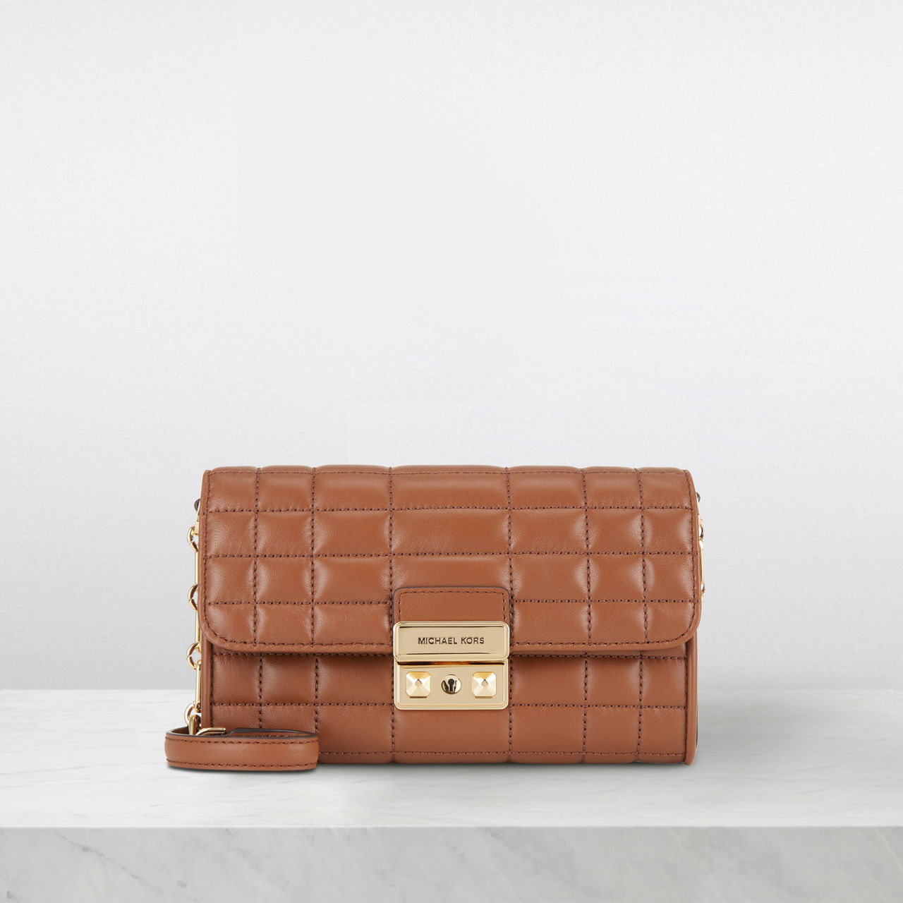 Michael kors shop brown quilted bag