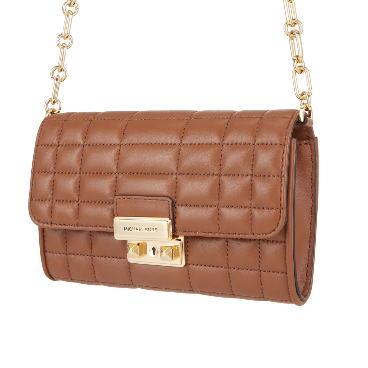 Michael kors 2025 brown quilted bag