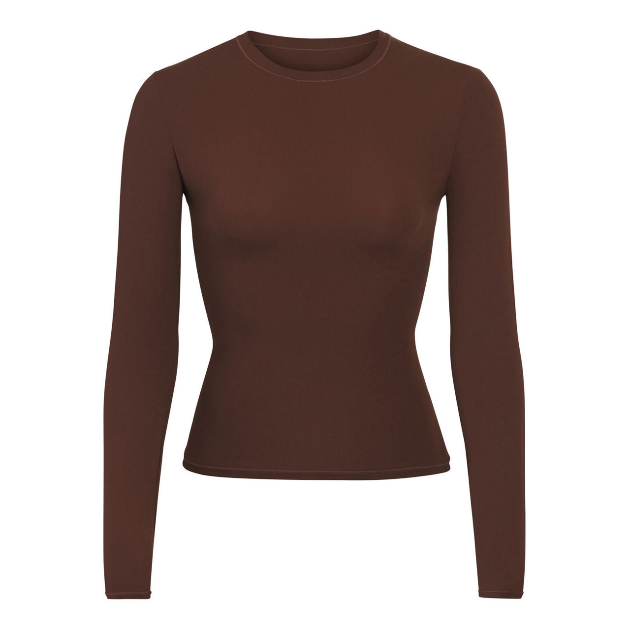 SKIMS Long Sleeve T-Shirt Cocoa