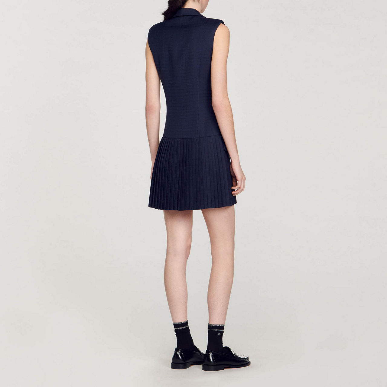 SANDRO Blazer Vest Mini Dress DEEP BLU