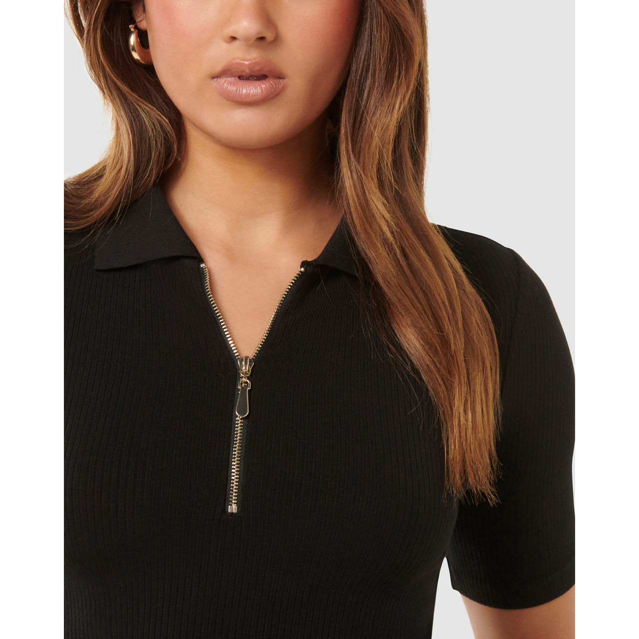 FOREVER NEW Mai Zipped Polo Top