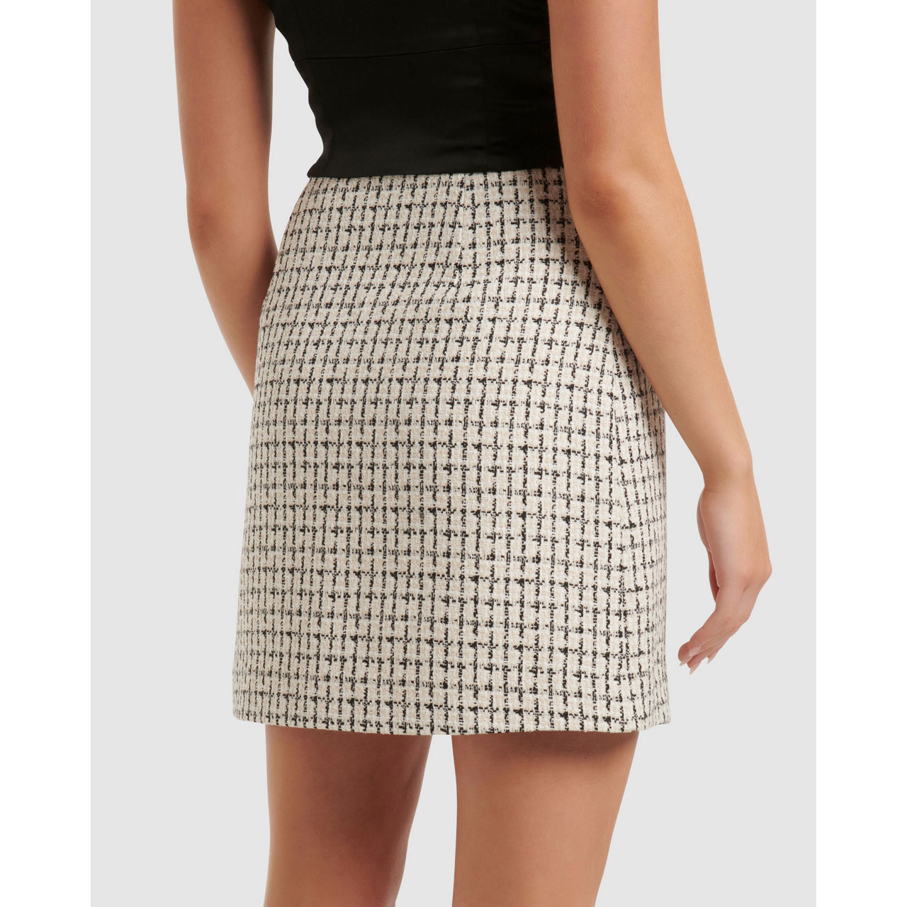 Multicolour Wool Boucle Mini Skirt