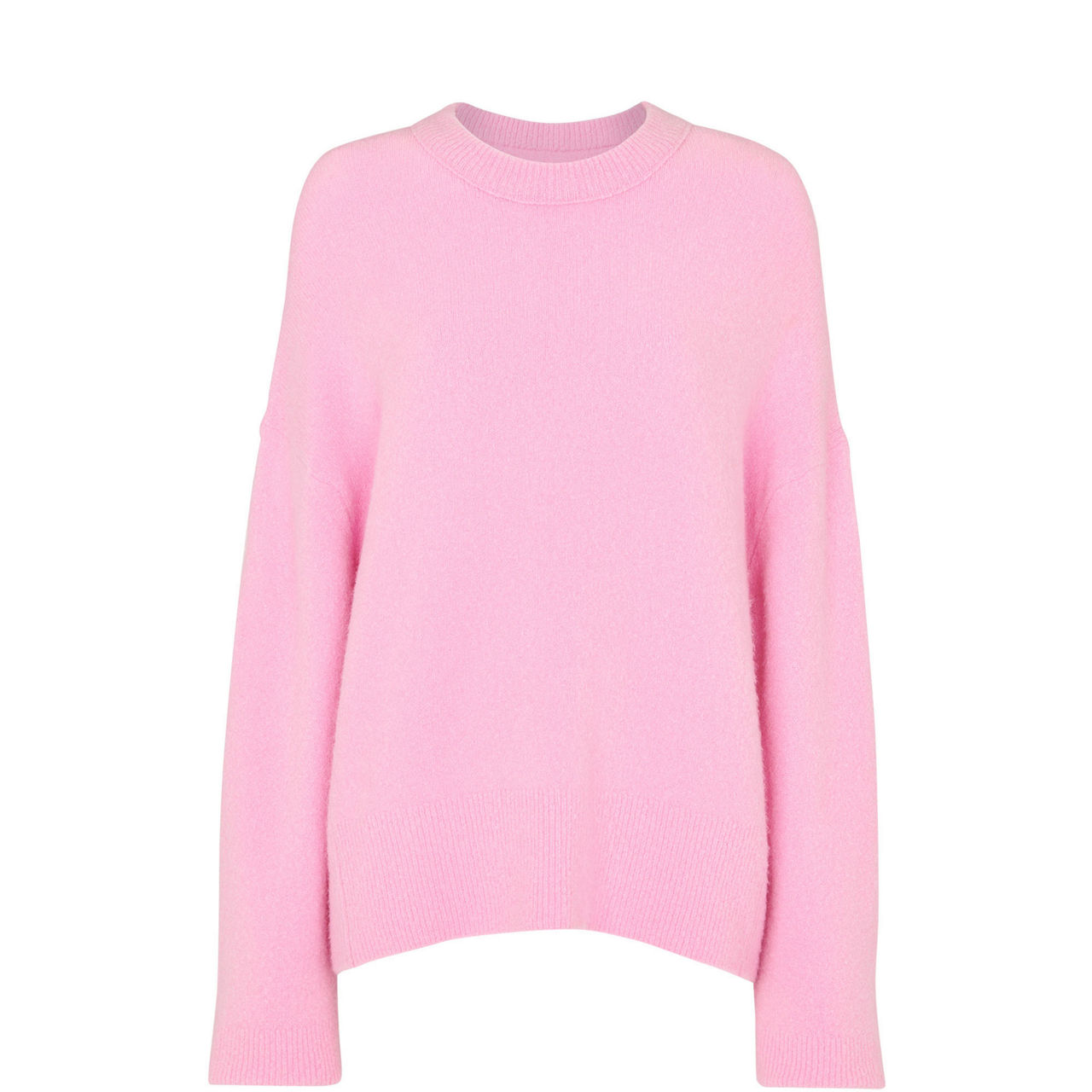 Pink Chunky Knitted Extreme Cropped Sweater