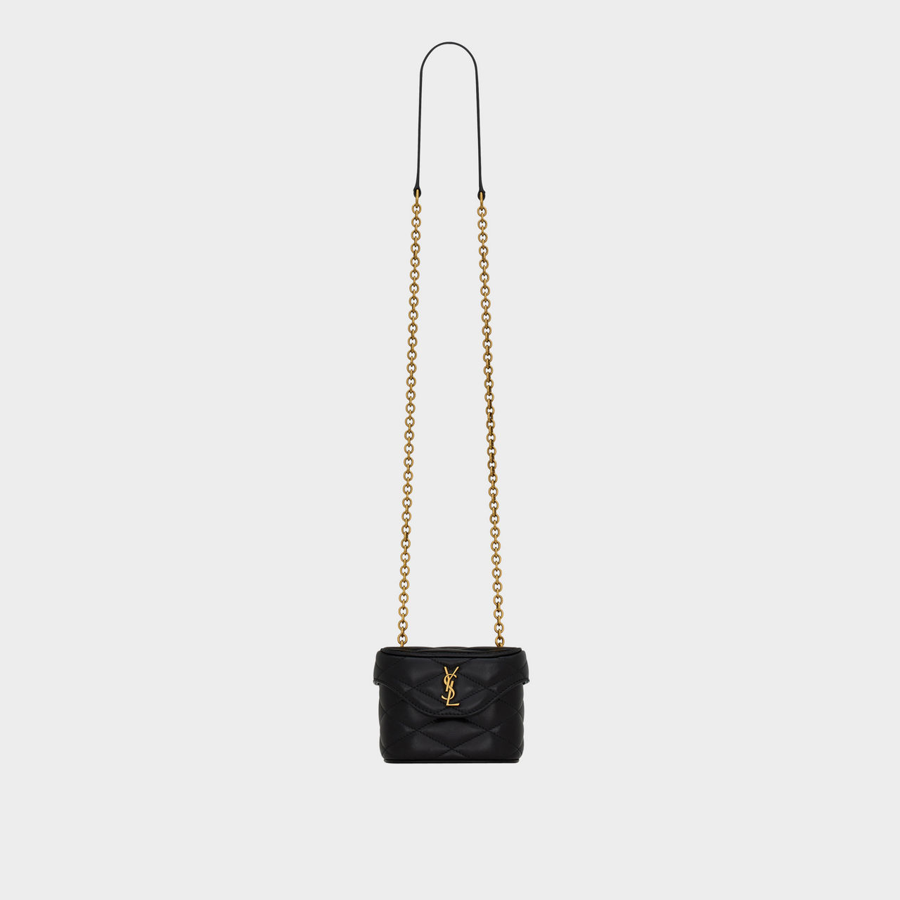 SAINT LAURENT June Micro Box Quilted Shoulder Bag