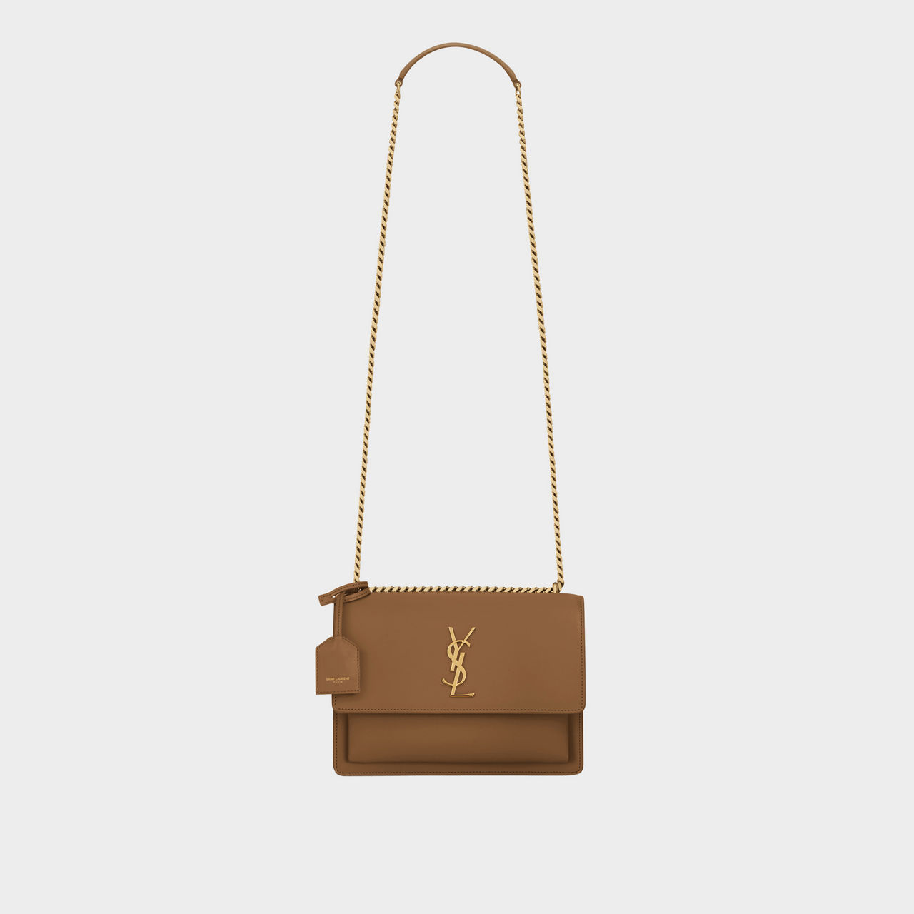 SAINT LAURENT Sunset Medium Smooth Leather Shoulder Bag