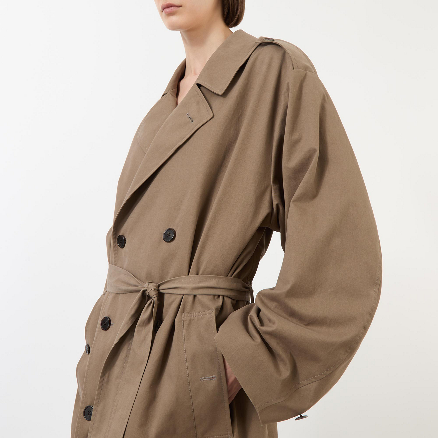 THE ROW Double-Breasted Belted Trench Coat