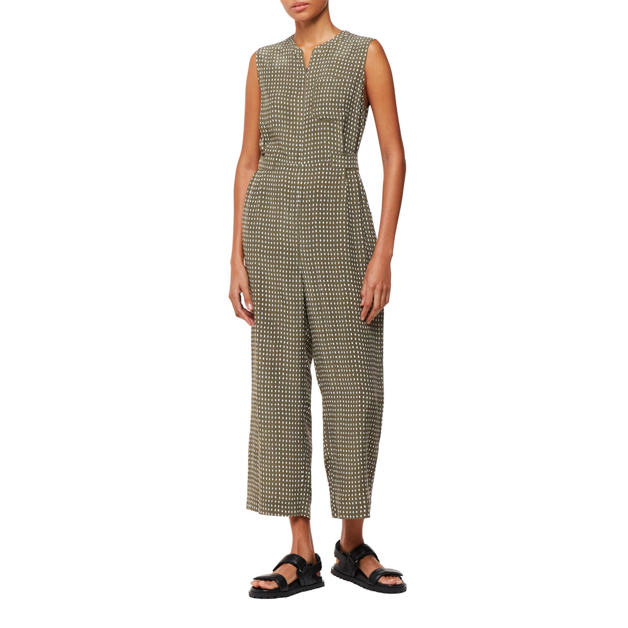 WHISTLES Josie Spotted Jumpsuit