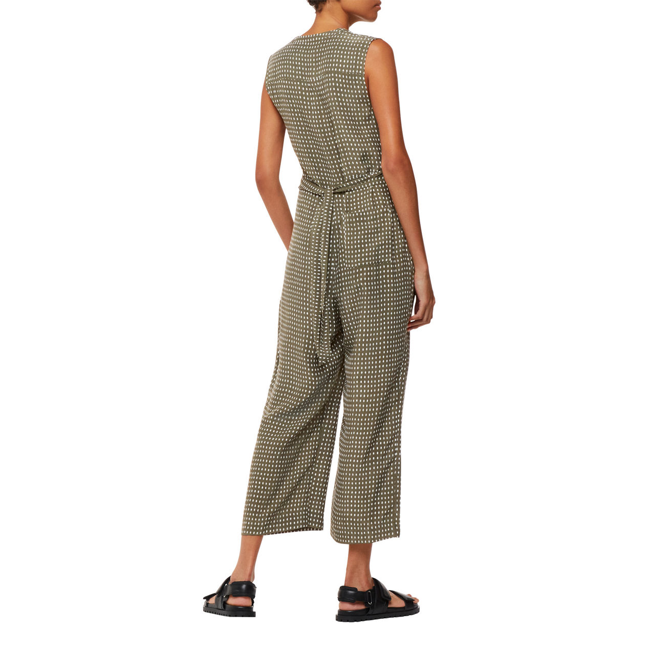 WHISTLES Josie Spotted Jumpsuit