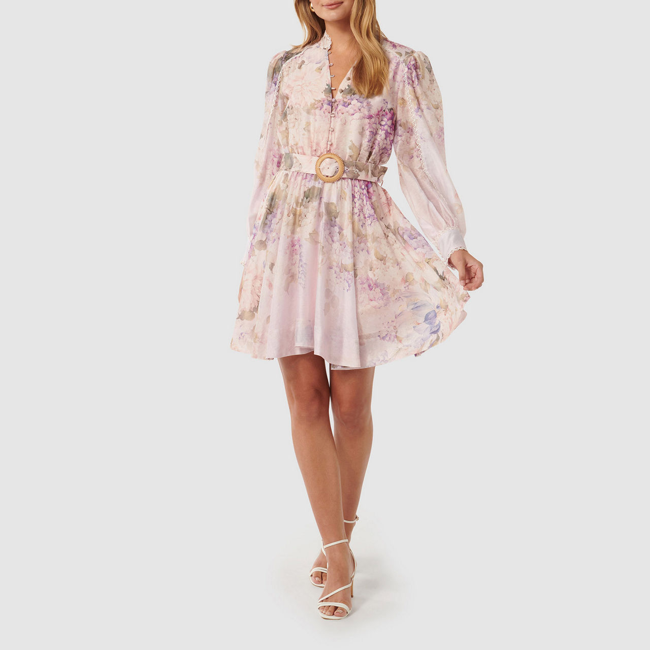 Wynne Floral Belted Mini Dress