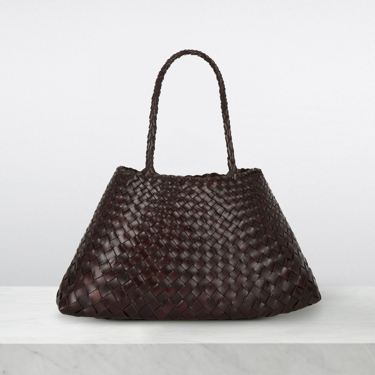 トートバッグ Dragon Diffusion Santa Croce Small Dark Brown 8893 Dragon Diffusion - Santa Croce Small Dark Brown