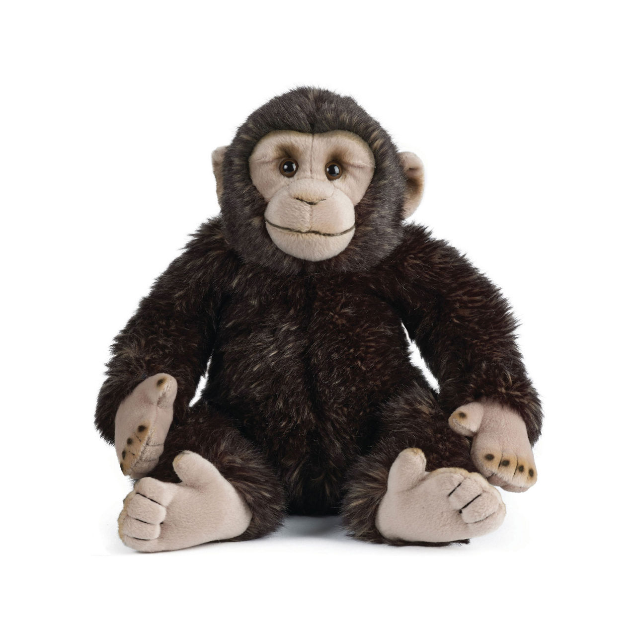 KEYCRAFT Plush Chimp 28cm Dark Brown