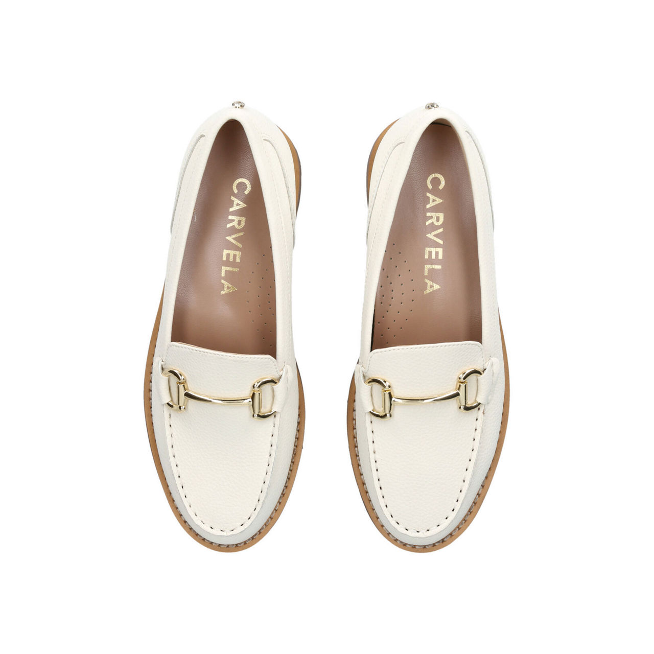 Carvela white loafers sales