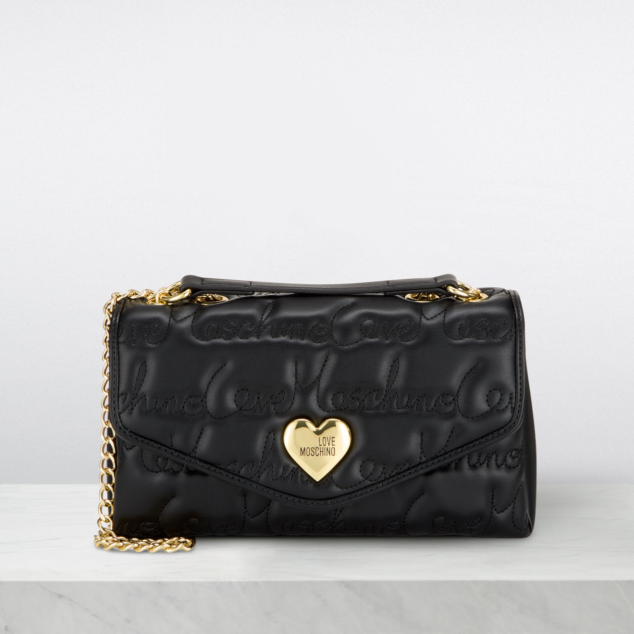 Black moschino shoulder bag sale