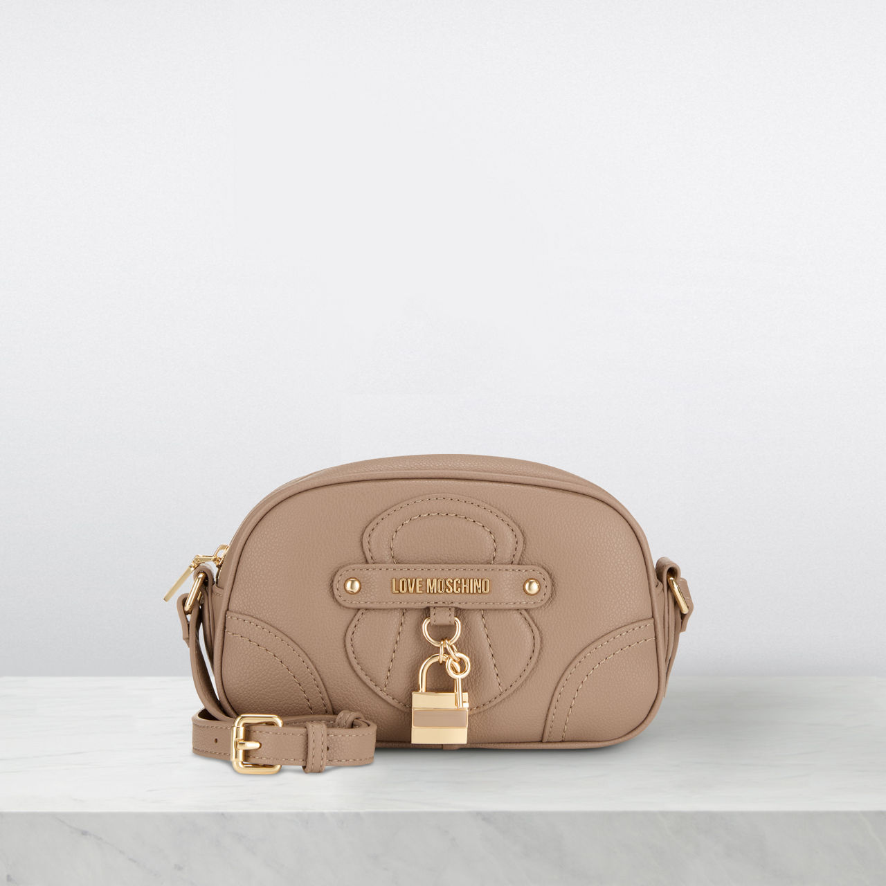 LOVE MOSCHINO Secret Camera Crossbody Bag Taupe