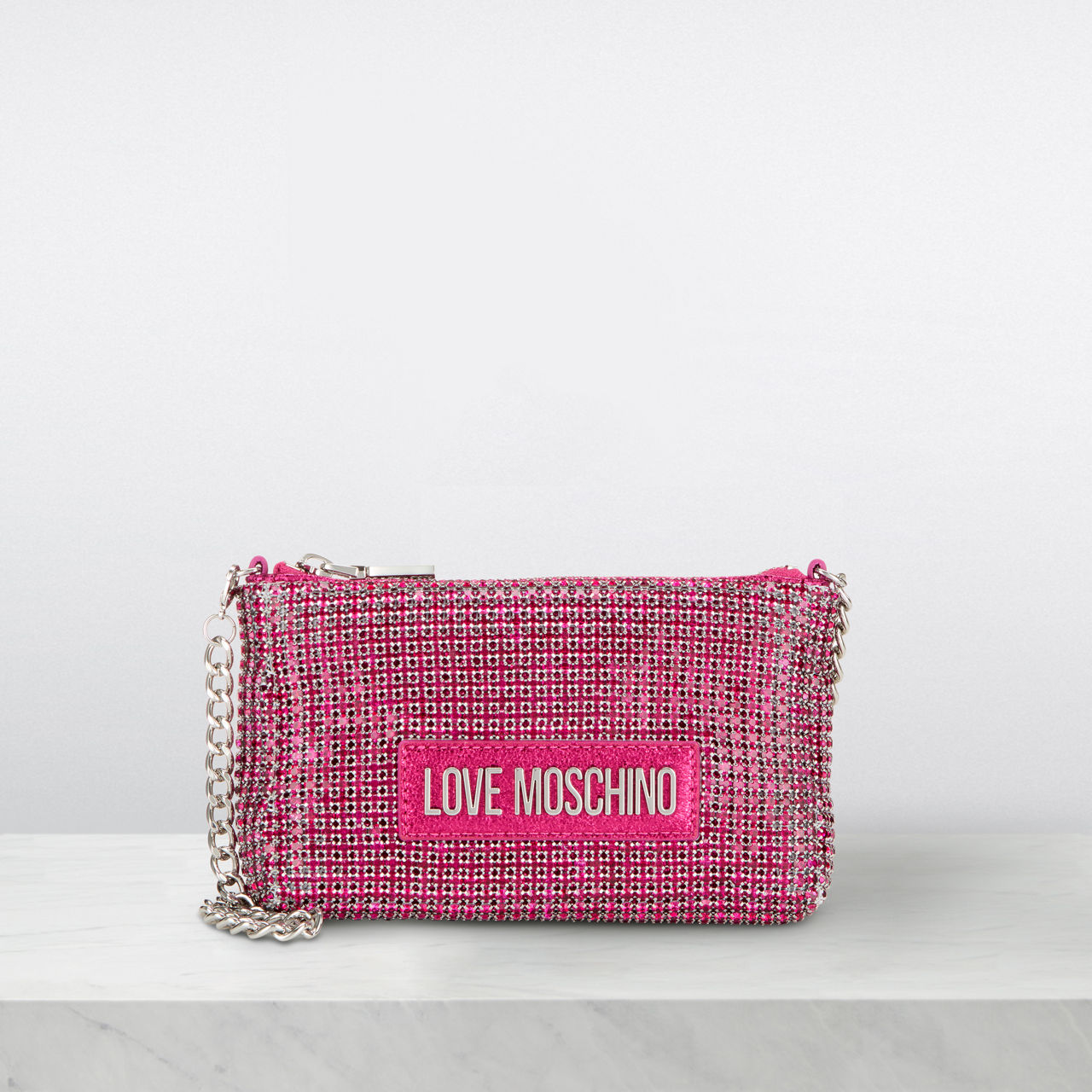 LOVE MOSCHINO Bling Bling Chain Shoulder Bag