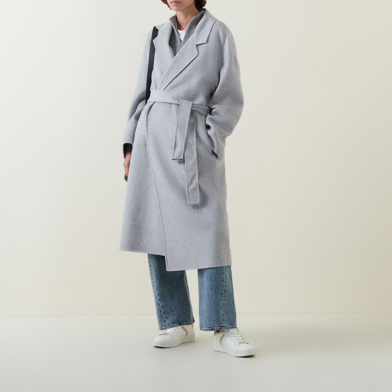 CALVIN KLEIN Self Tie Wrap Coat