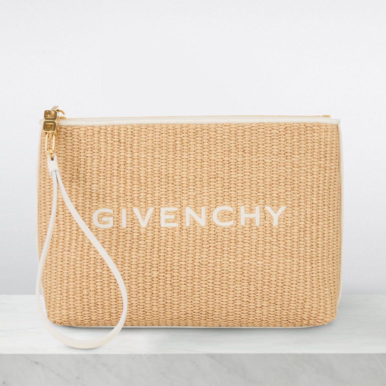 GIVENCHY Logo Raffia Travel Pouch