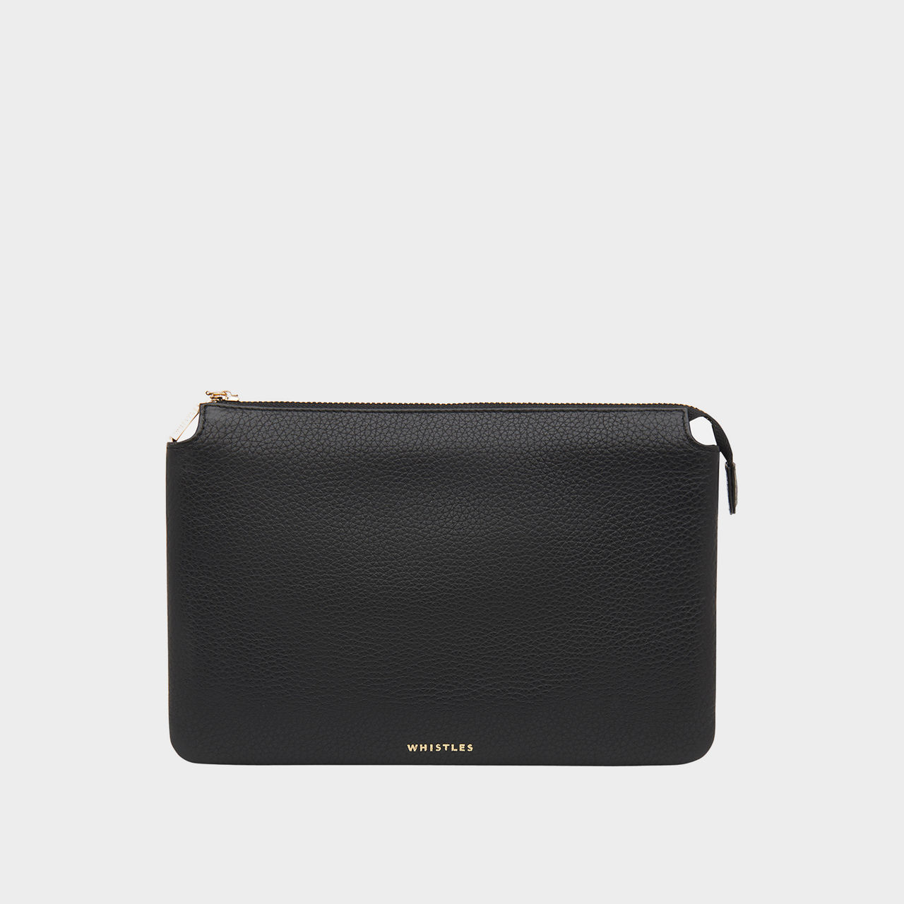 WHISTLES Elita Double Pouch Clutch BLACK