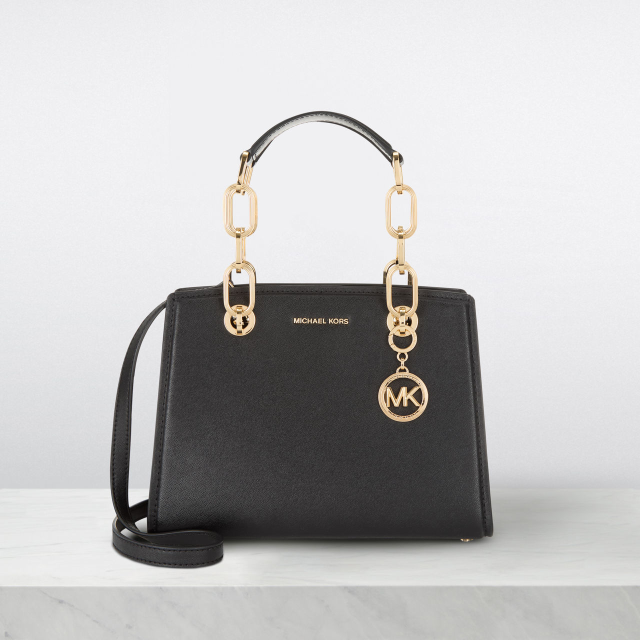 Michael kors satchel black bag sale