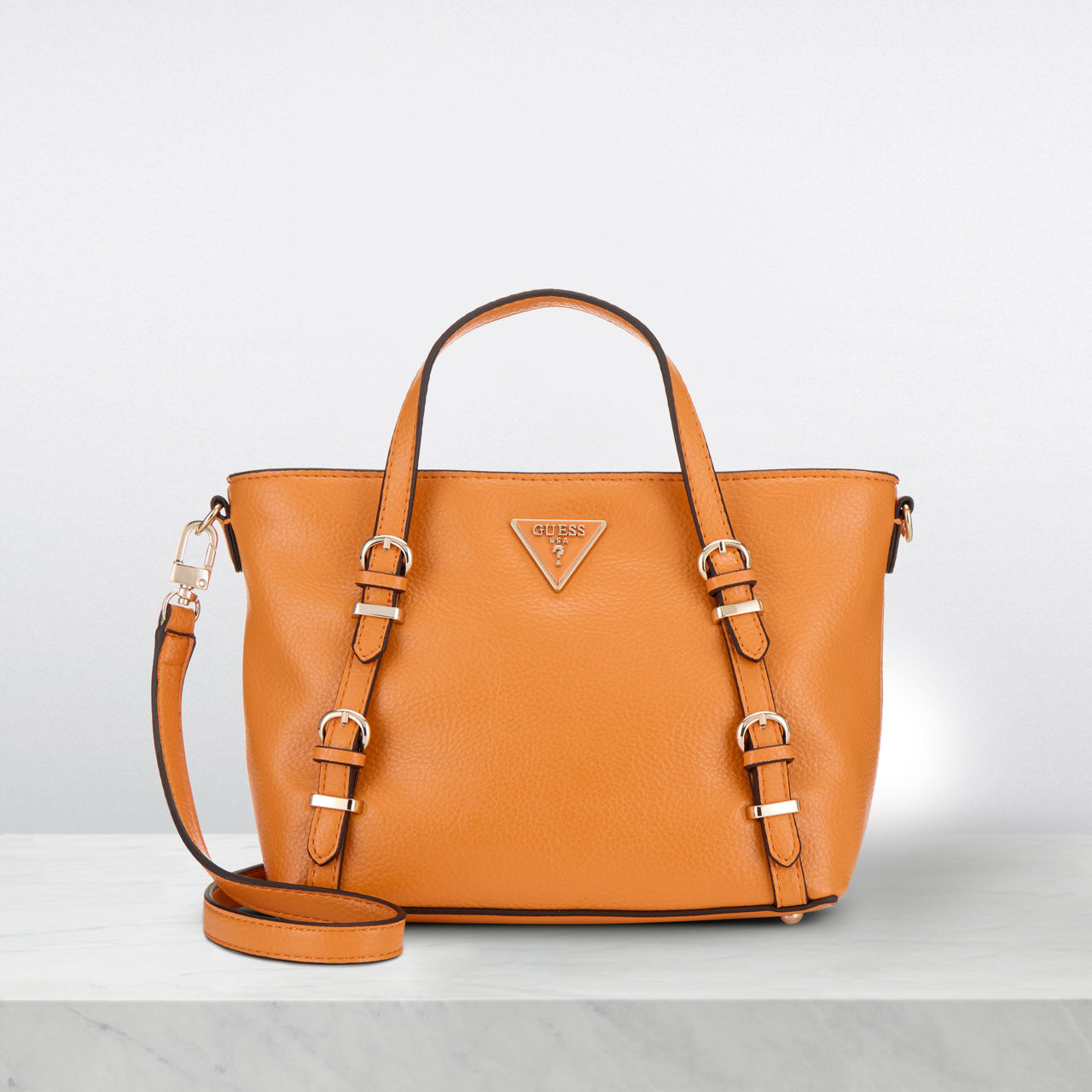 GUESS Levia Mini Satchel Bag Tangerine