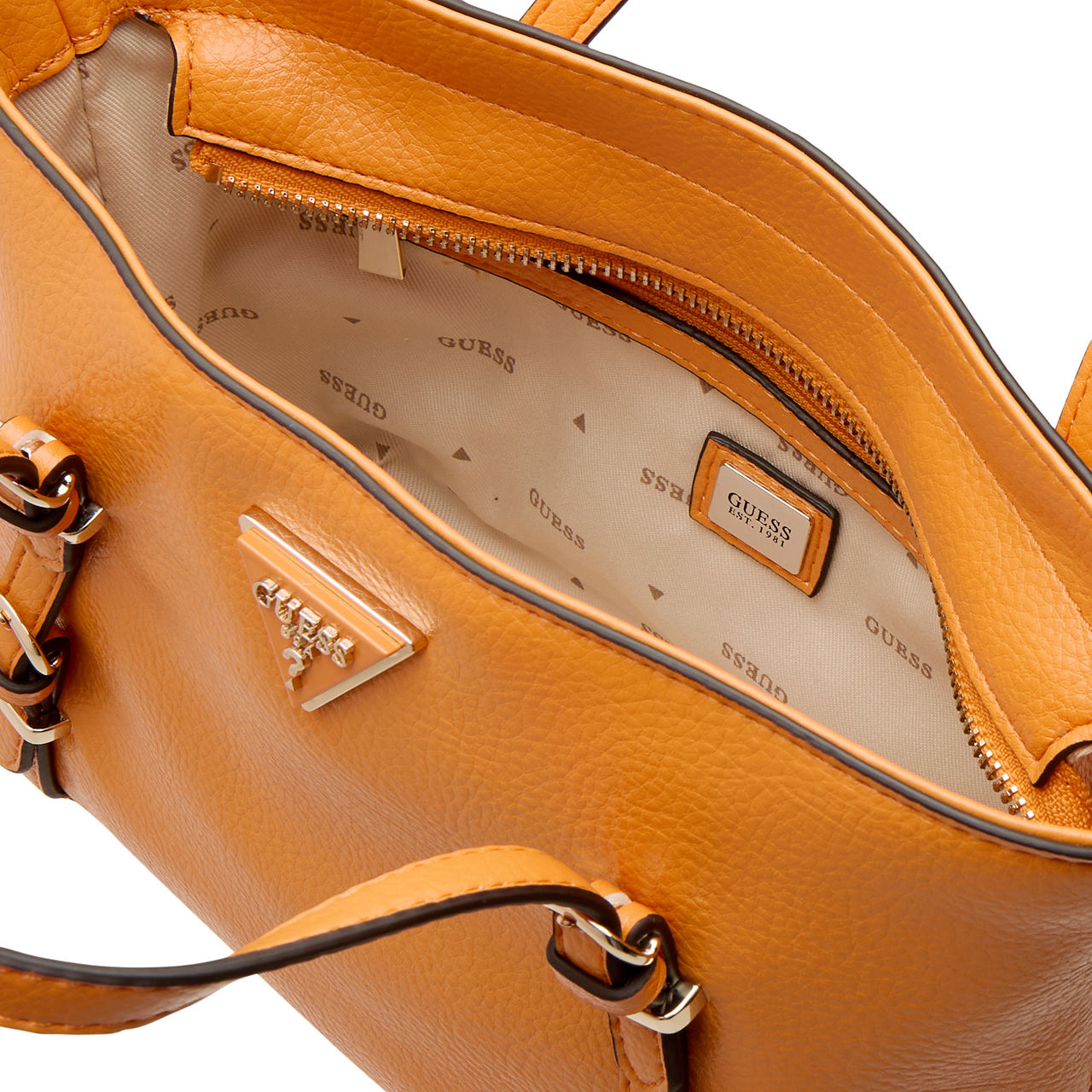 GUESS Levia Mini Satchel Bag Tangerine