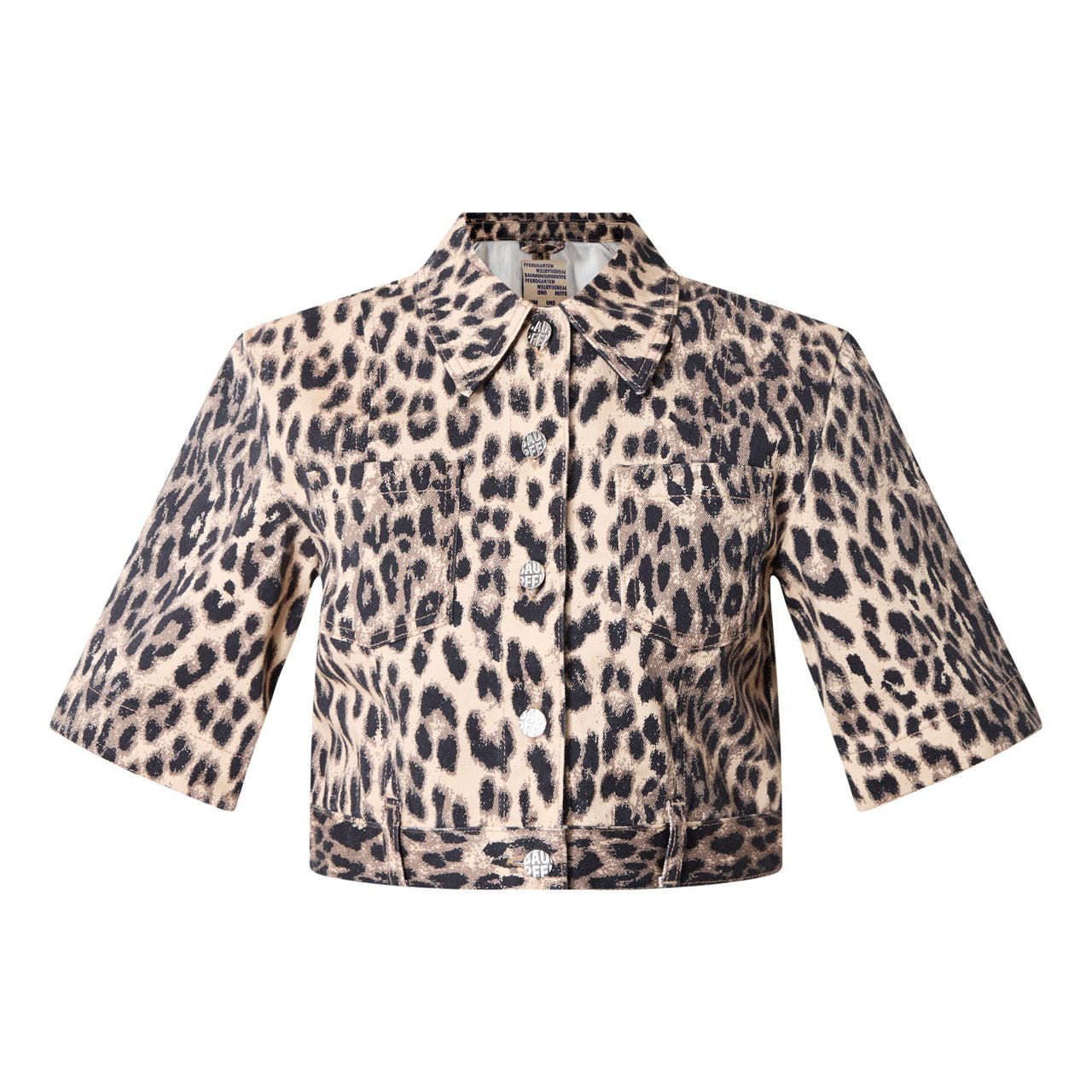 Leopard cropped jacket best sale