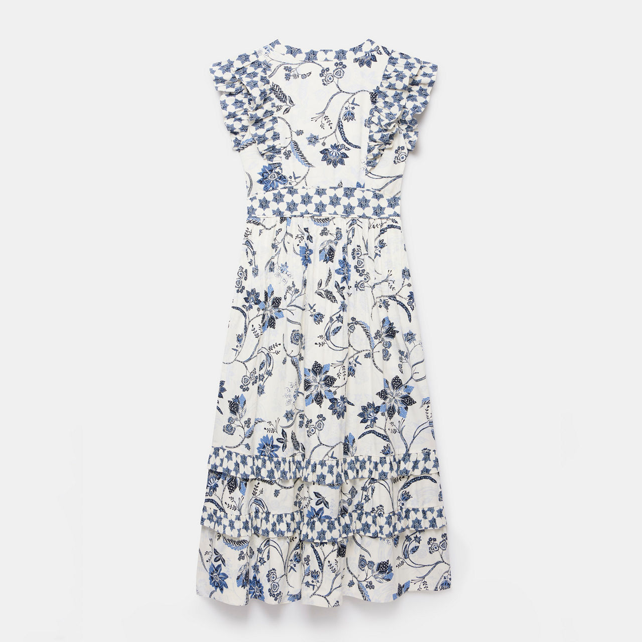 MINT VELVET Floral Ruffle Flared Dress