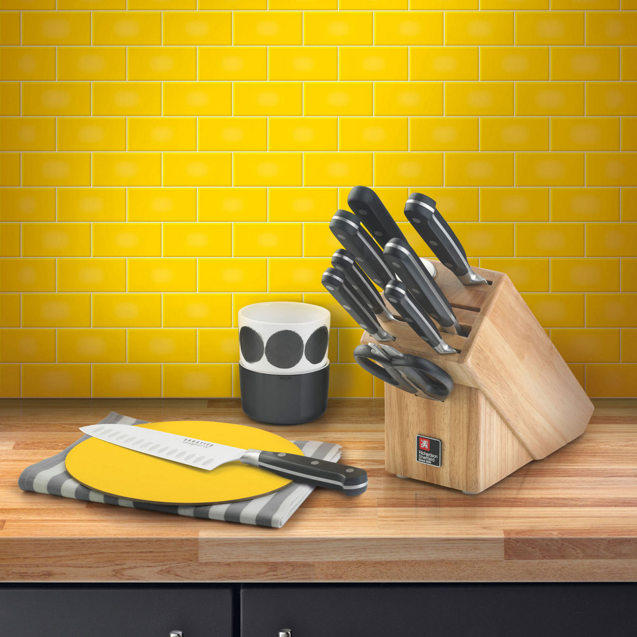 RICHARDSON Sabatier Trompette 9Piece Knife Block Set