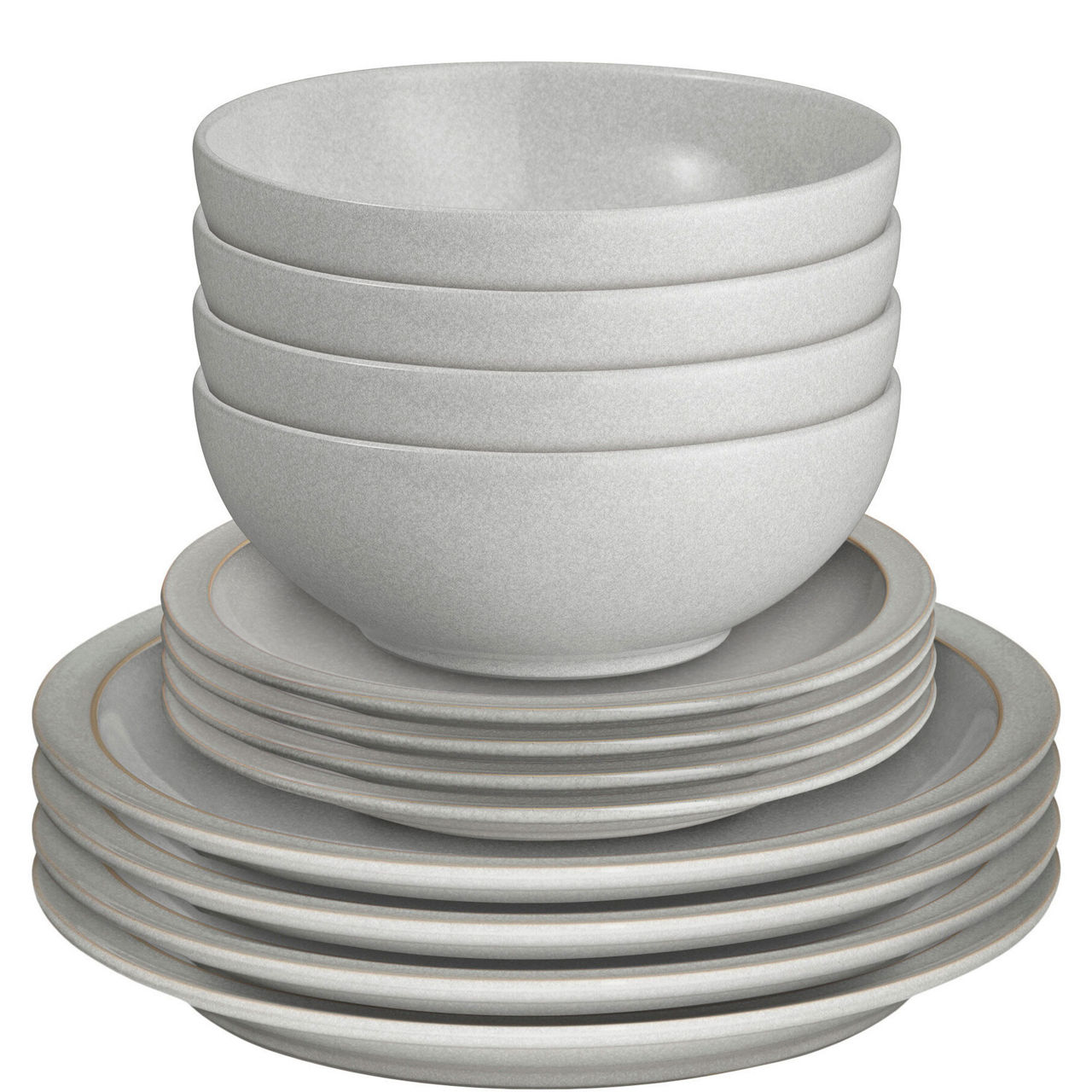 DENBY Intro Soft Grey 12 Piece Tableware Set