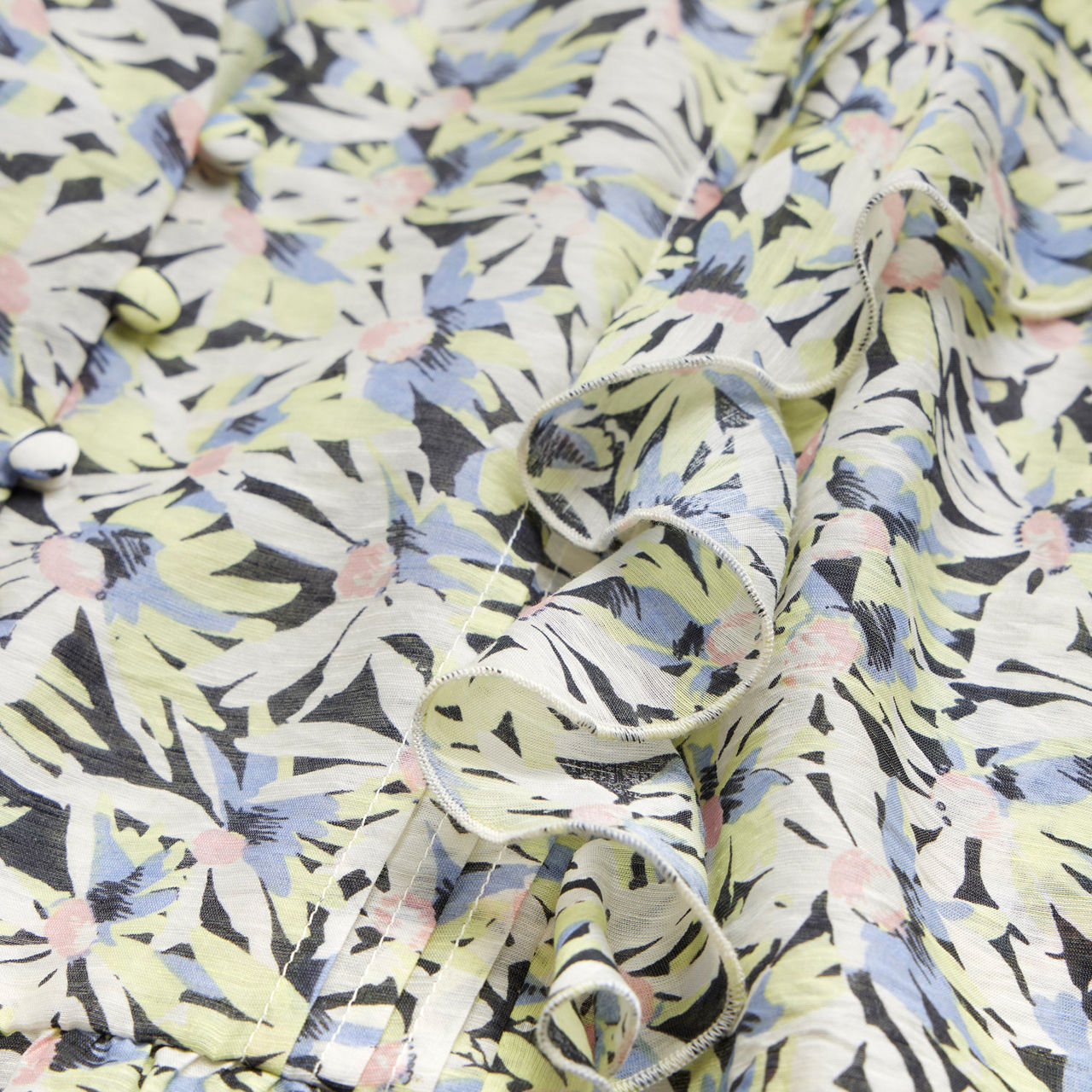 Pastel Flower Ruffle Blouse main image 1