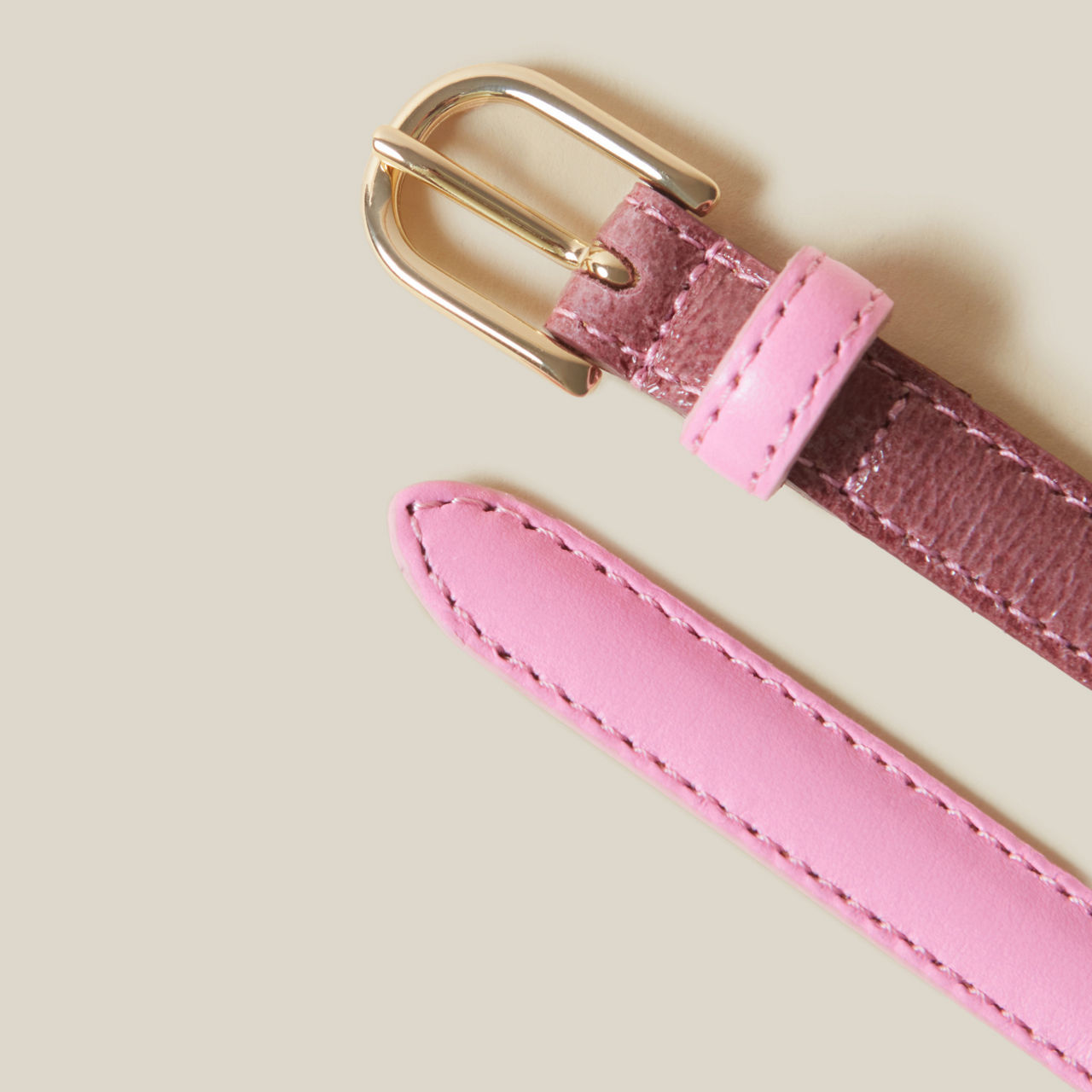 CLAUDIE PIERLOT Slim Buckled Leather Belt