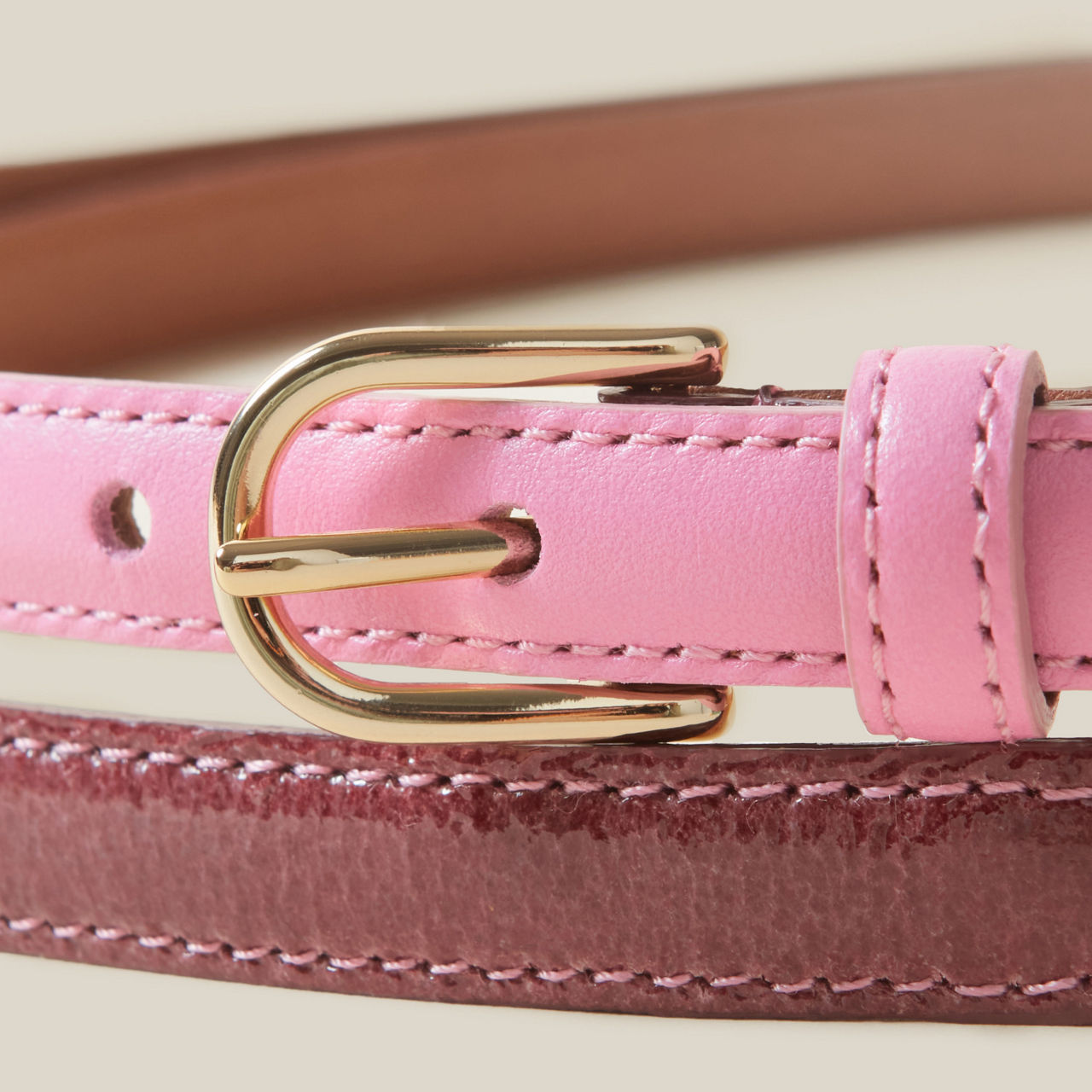 CLAUDIE PIERLOT Slim Buckled Leather Belt