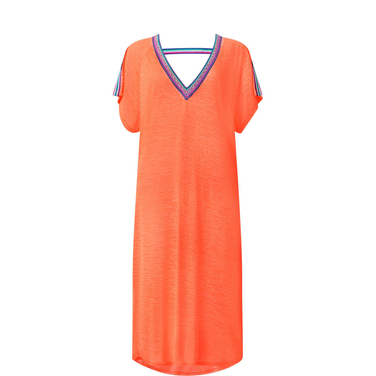 PITUSA V Back Dress COR Coral