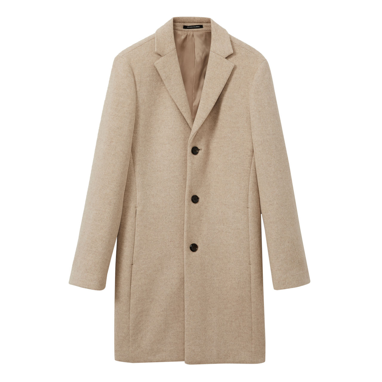 REISS Gable Herringbone Single Breasted Coat