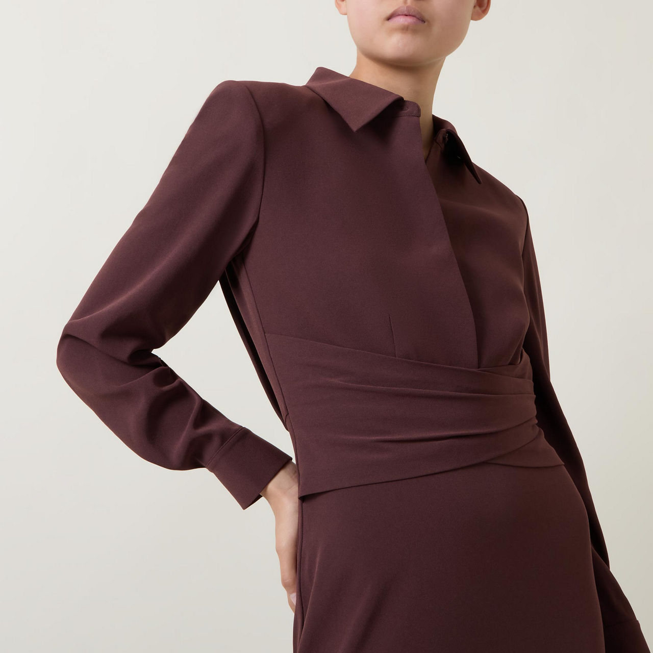 Wrap shirt dress discount