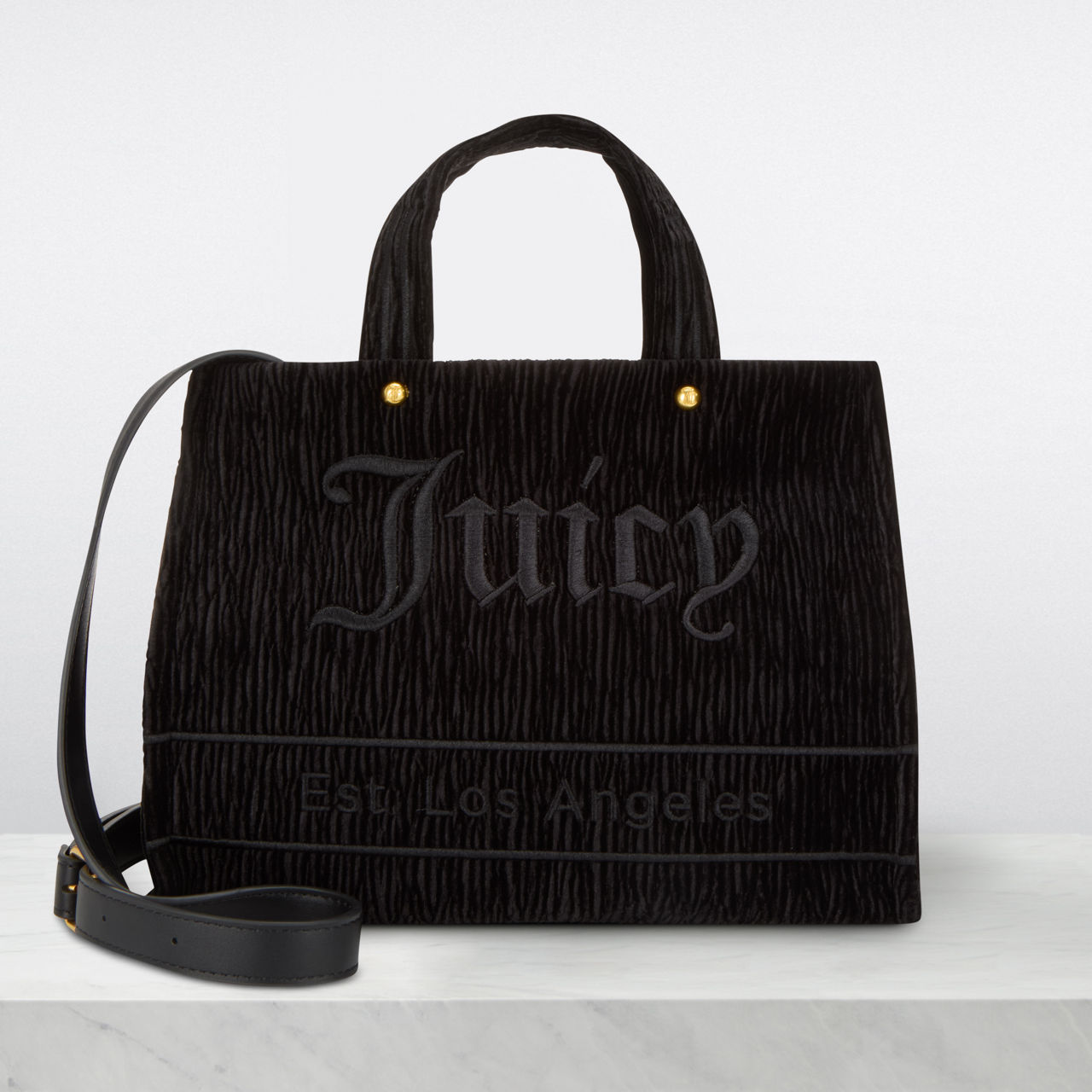 JUICY COUTURE Iris Crinkle Shopper Tote Bag