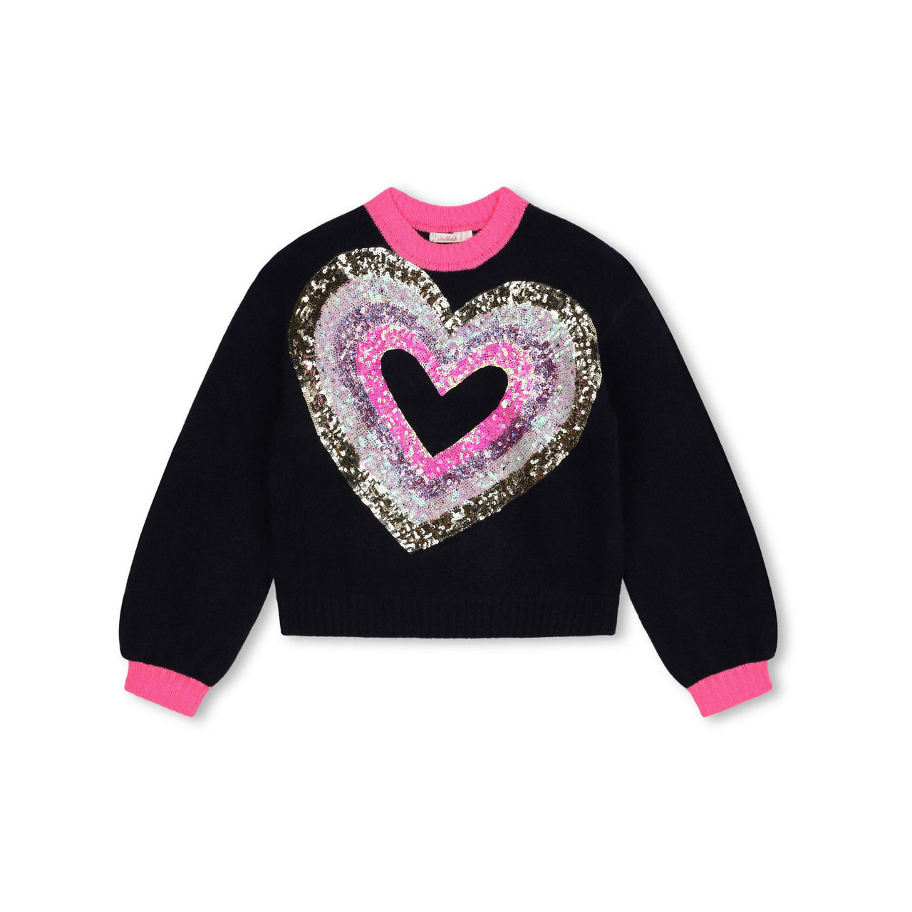 Sequin heart sweatshirt sale