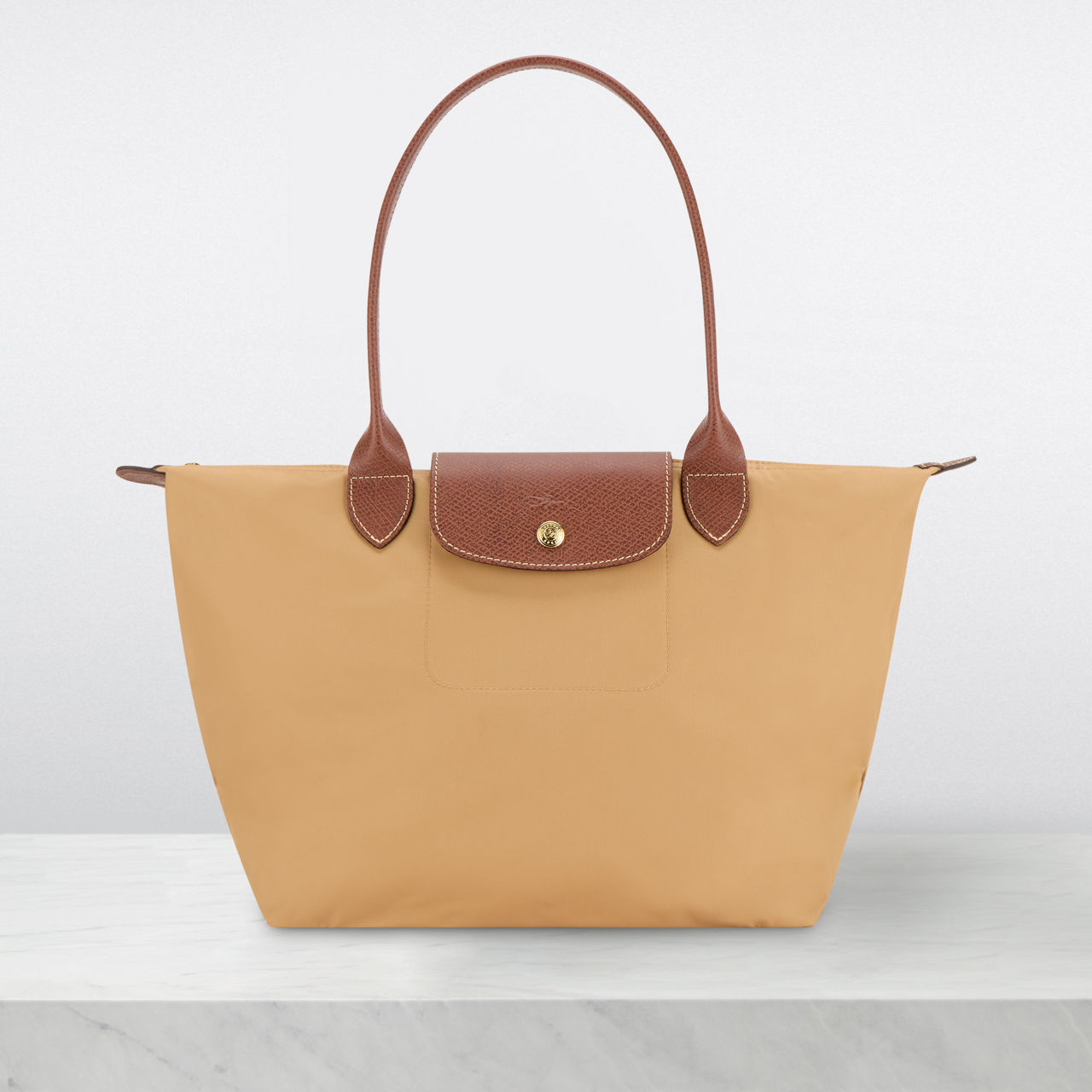 LONGCHAMP The Sustainable Edit La Pliage Original Medium Tote Bag Chamois