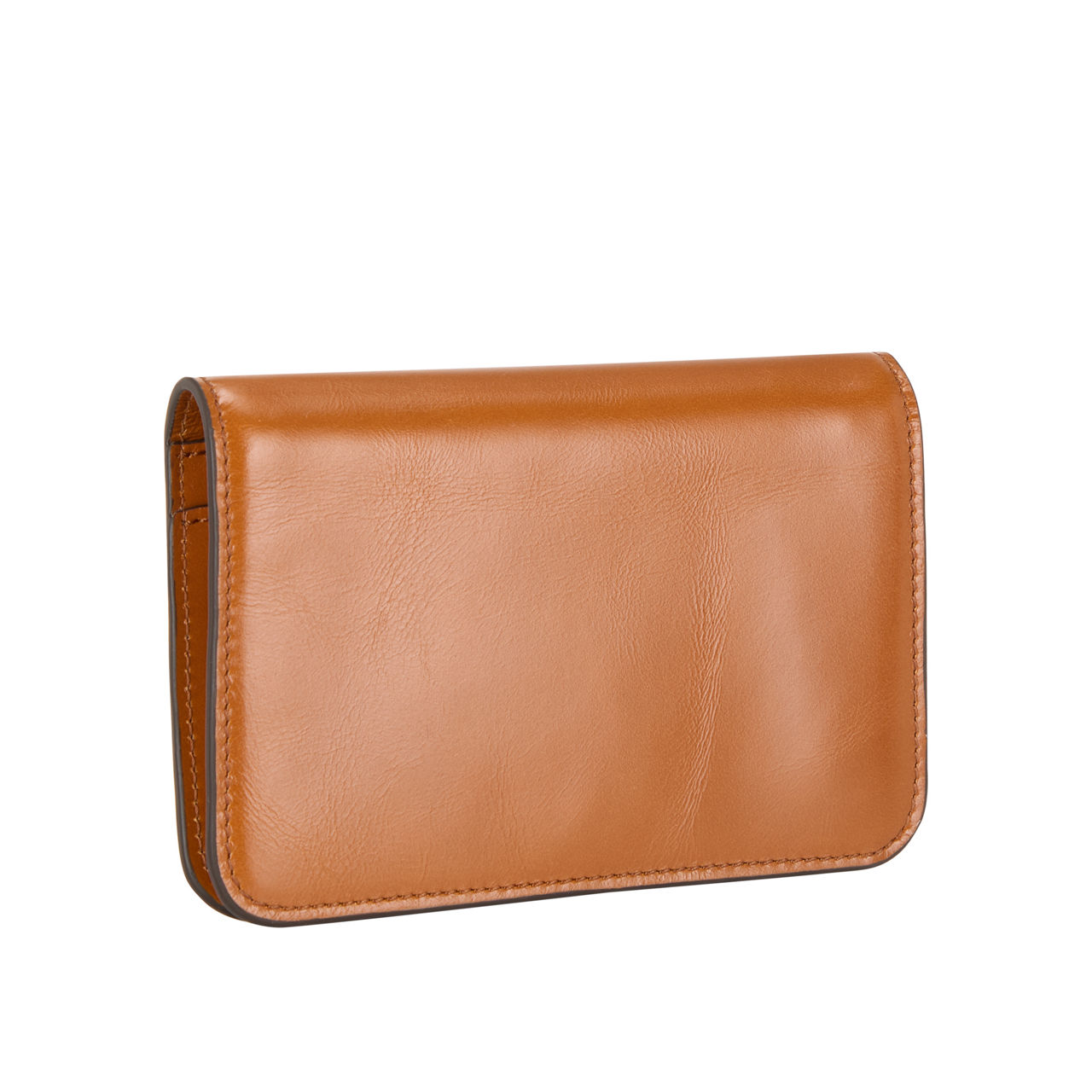 CHLOE The Sustainable Edit Logo Small Flap Wallet Clay Brown