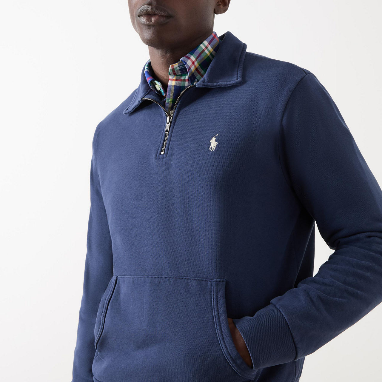 Half zip sweatshirt polo hotsell