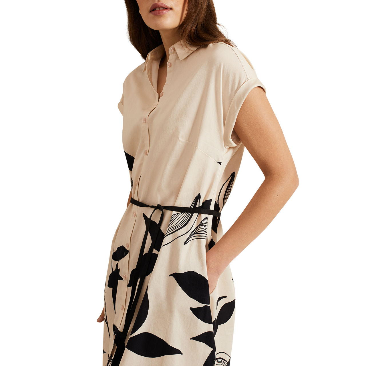 PHASE EIGHT Felicity Leaf Shirt Dress