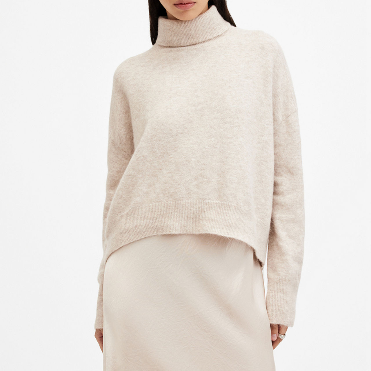 ALLSAINTS Nico Slip Dress & Sweater Set