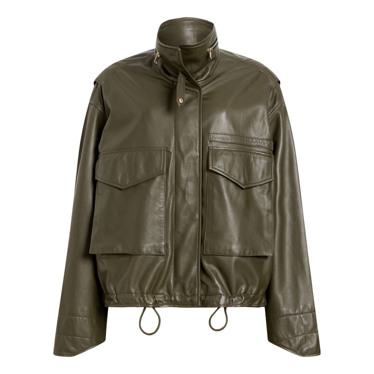 Allsaints oversized leather jacket best sale