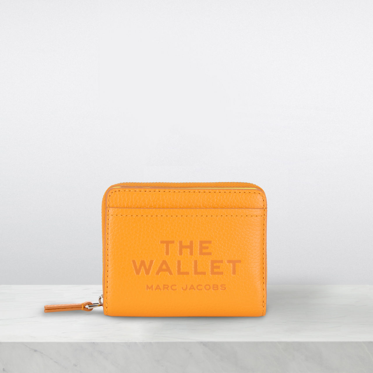 MARC JACOBS The Leather Mini Compact Wallet Tangerine