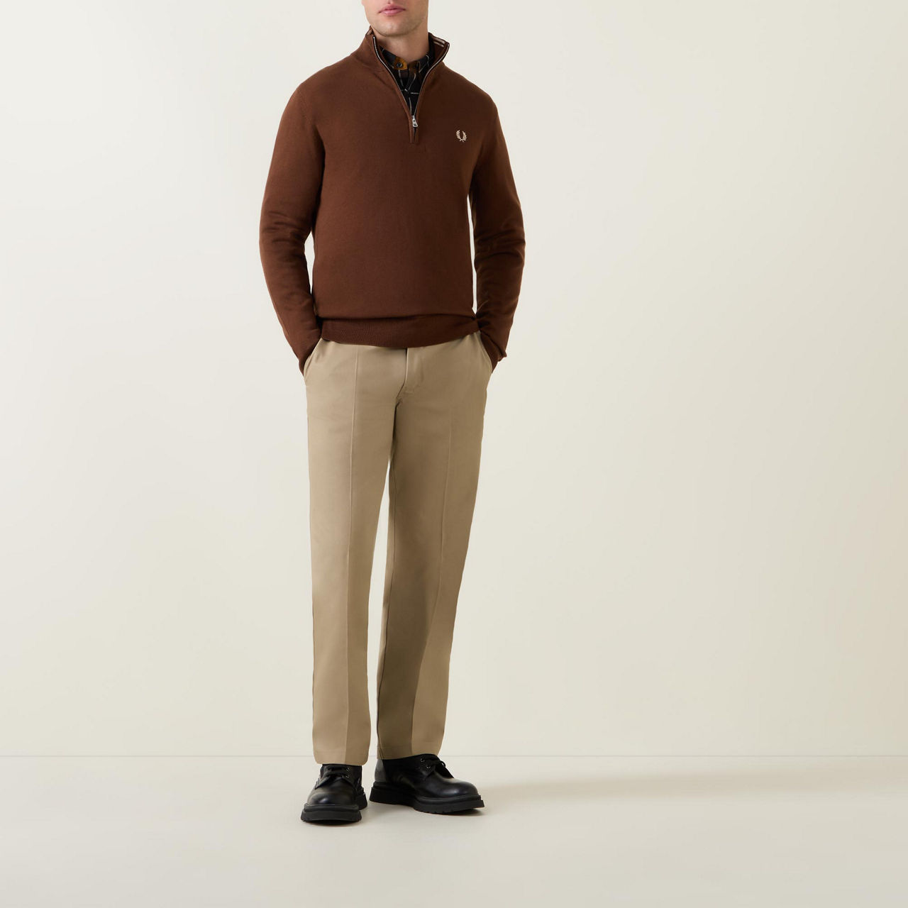 Logo HalfZip Knit Sweater