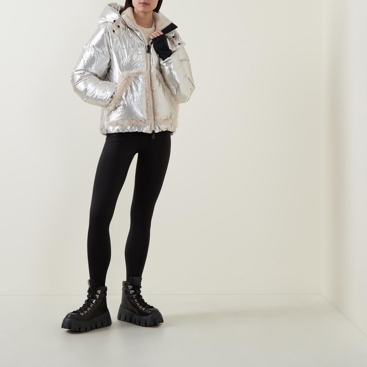 MONCLER Trevelin Metallic Down Jacket