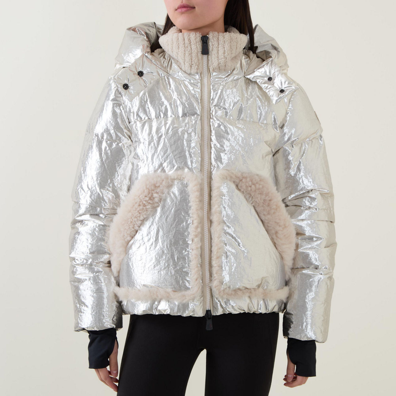 MONCLER Trevelin Metallic Down Jacket
