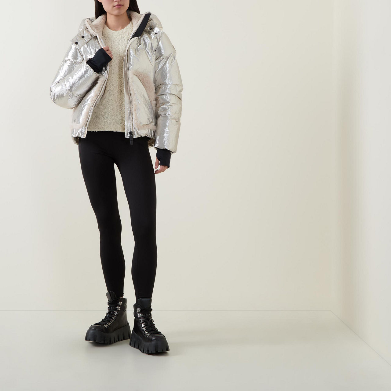 MONCLER Trevelin Metallic Down Jacket
