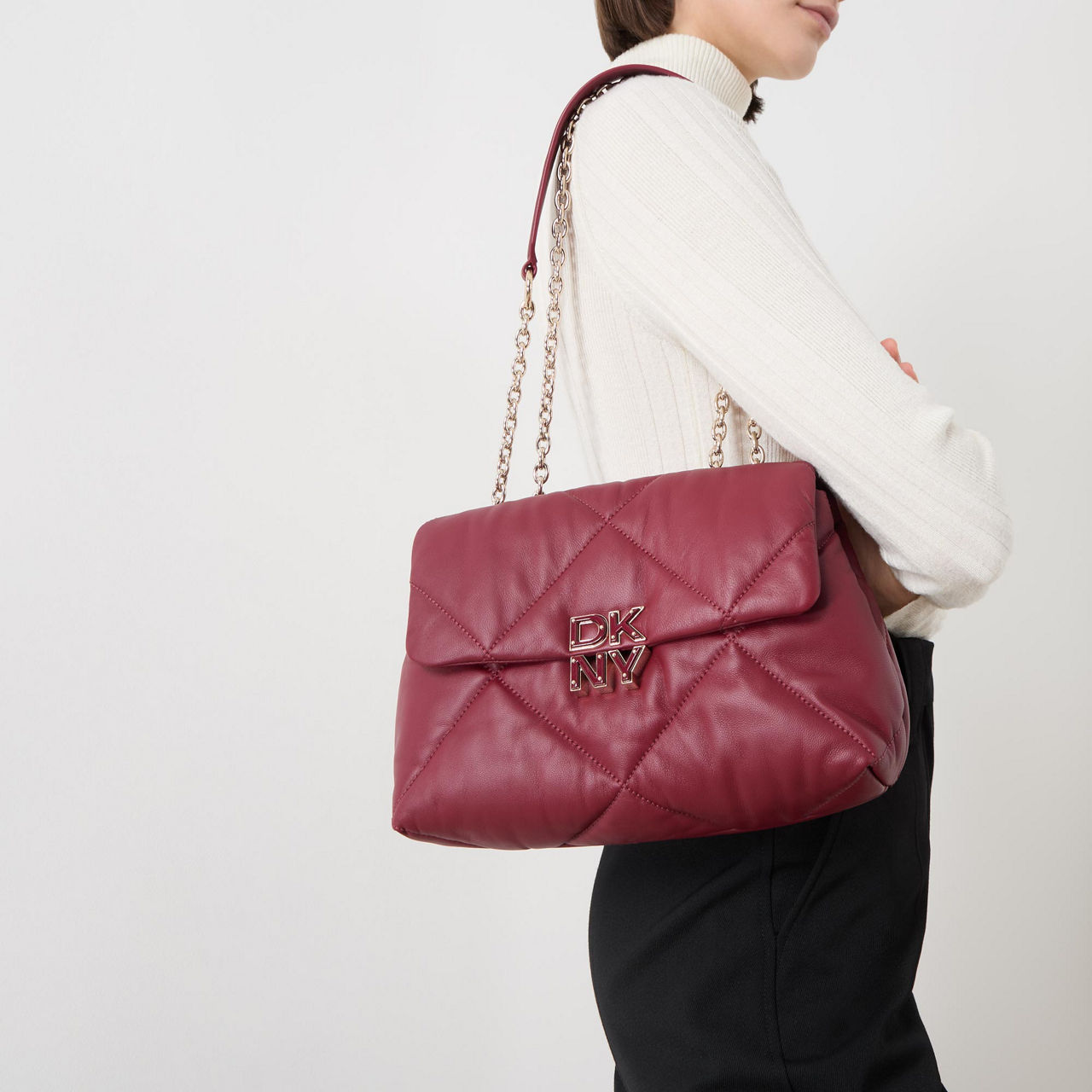 DKNY Red Hook Small Shoulder Bag Burgundy