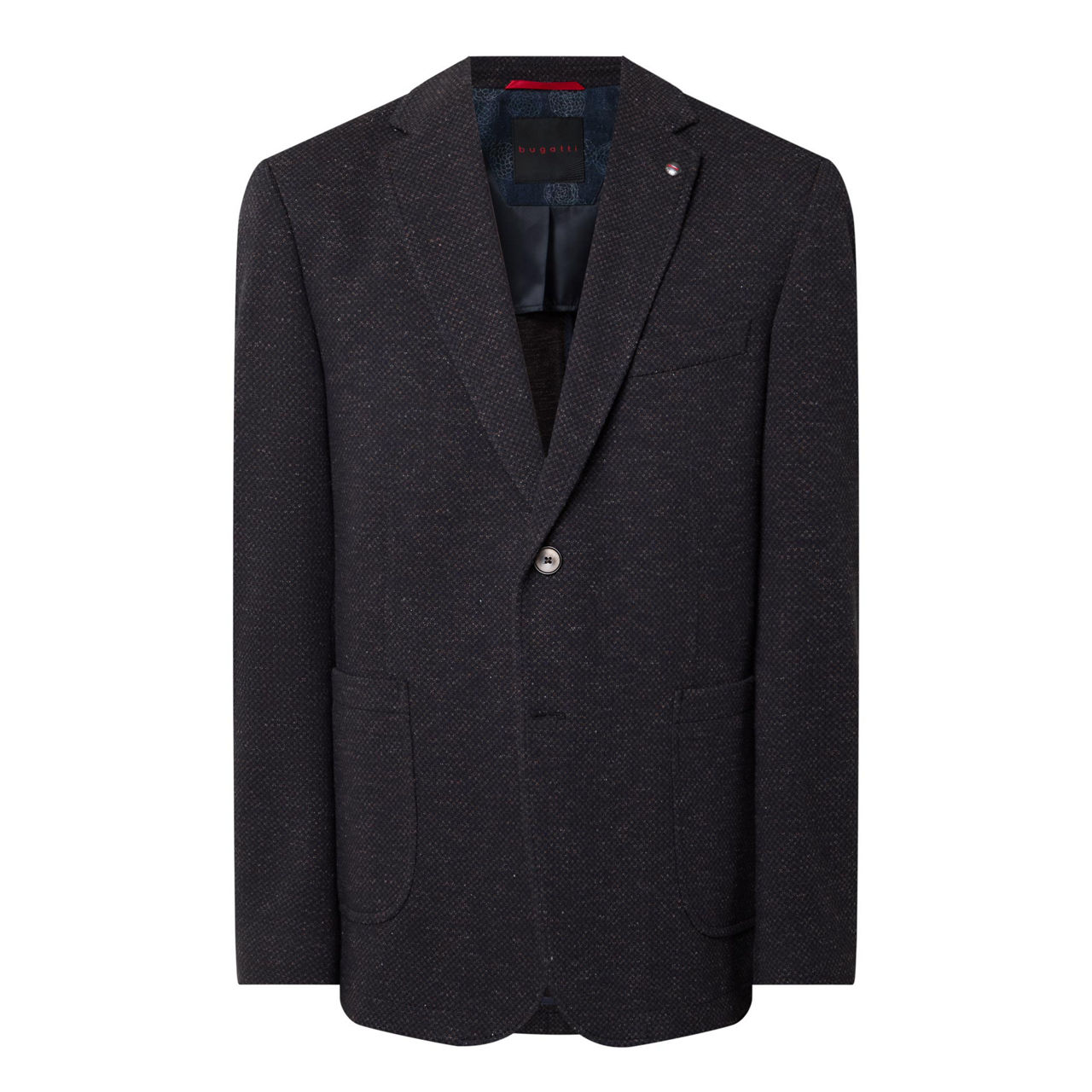BUGATTI Birdseye Single Breasted Blazer Brown